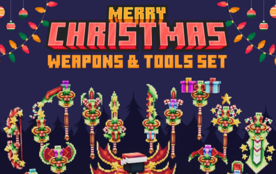 Merry Christmas Weapons & Tools Set