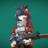 Geared Up Girl Soldier Low poly