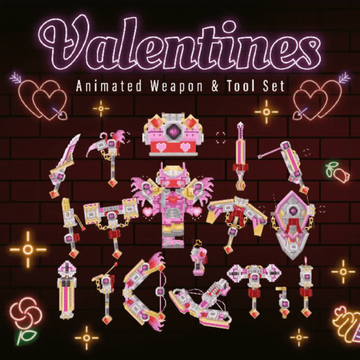 Valentines Animated Weapon And Tool Set