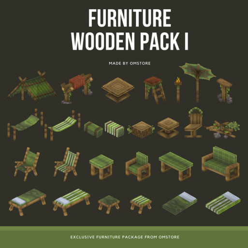 Wooden Pack Om.1 | MC Furniture Pack