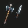 Axe and sword