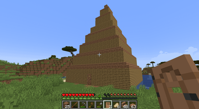 I got to work on wooden pyramid-style house. Not much but I'm proud of it :D