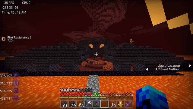 I made a lava monument, took me around 10-20 hours to build.