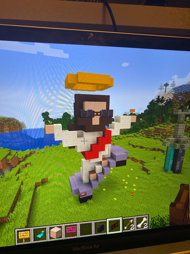 I built Steezus Christ on Minecraft and it came out pretty good actually