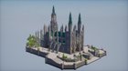 I built Monstadt Cathedral in Minecraft