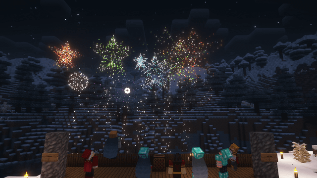 I spent all day making a New Years firework show with 426 fireworks