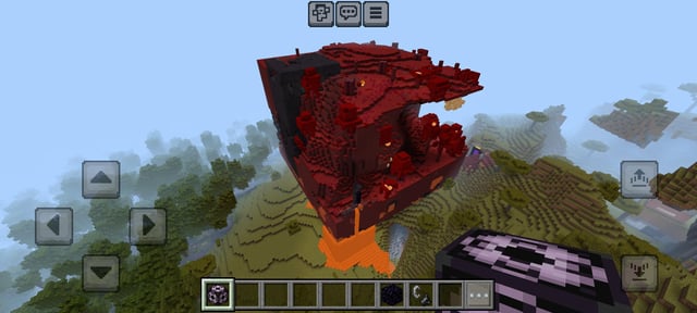 I copied one entire chunk from the nether