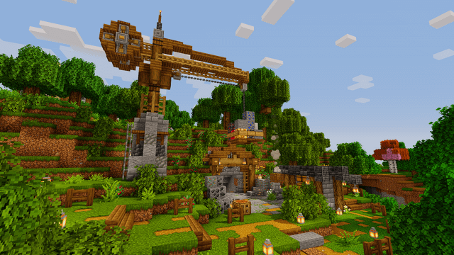 I built Mine Entrance in my survival world!