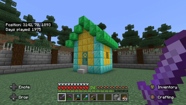 I've gone so far in survival, I actually built the Creative noob house legitimately.