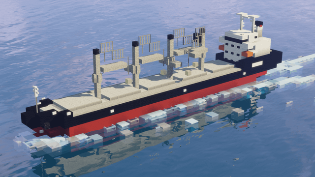 I made a micro-scale cargo ship replica!