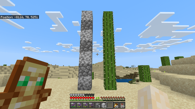 I found a naturally spawning 7-block tall cactus!