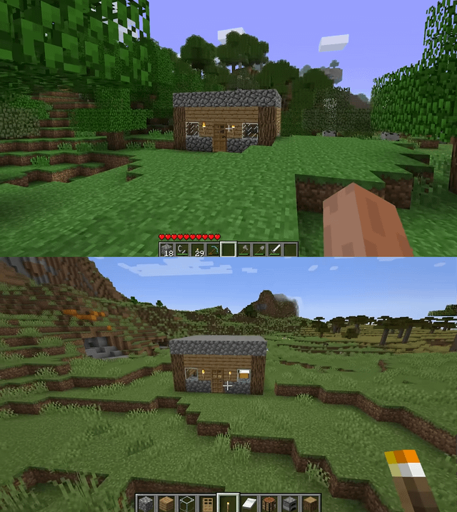 Is it just me, or does this simple hut look a lot better in Minecraft beta for some reason?