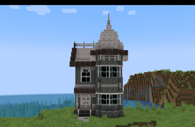 Tried to make a victorian house with the new blocks