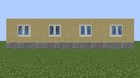 Banner windows with curtains