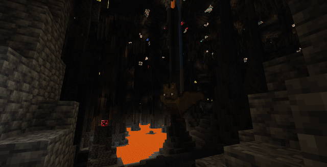 I was redstone mining and accidently got the coolest screenshot