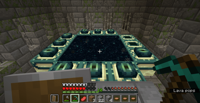 I was mining and not only found a stronghold under my base, but one already lit with 2 eyes missing. Is that rare?