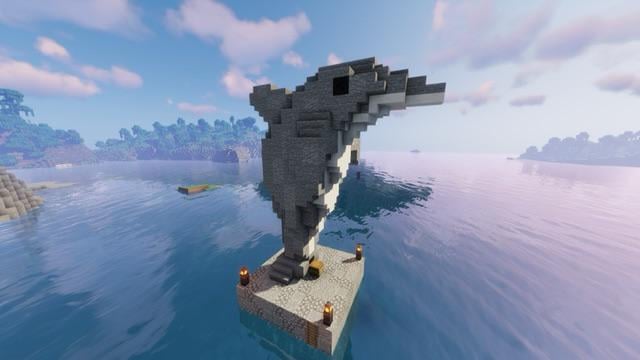 I made a dolphin statue, I’m not very good at organics but am really proud of this!