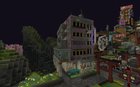 My Friend Challenged Me to A build using a lot of random Blocks SO i built this and put it in Our SMP's Shopping District How. did i do Good?