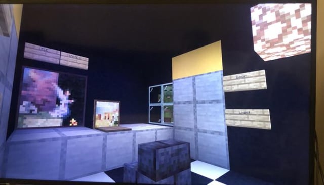 I made the fnaf safe room in minecraft