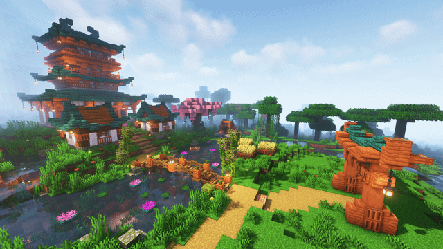 I made a small village in Chinese style