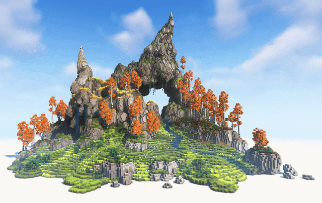 I built an autumn landscape