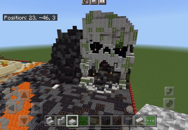 I’m trying to improve my building skills, (mostly houses) any tips? (I also would like feedback on this skull that I made for a pvp map)