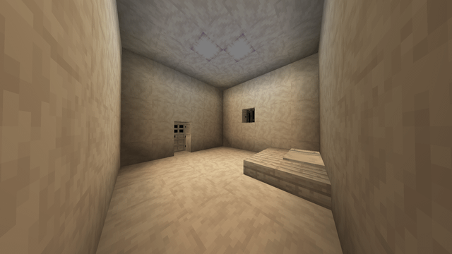 Build a padde room with the pale wood