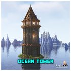 I built this medieval tower in the ocean to keep an eye out for 'raiding Danes' (I've been watching Last Kingdom recently lol)