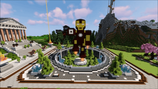 I built a Iron Man memorial on my SMP - i think the sound makes the clip much better!