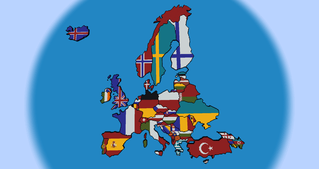 I built the map of europe in minecraft