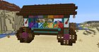 Built six themed wagons for a traveling caravan at my survival base!