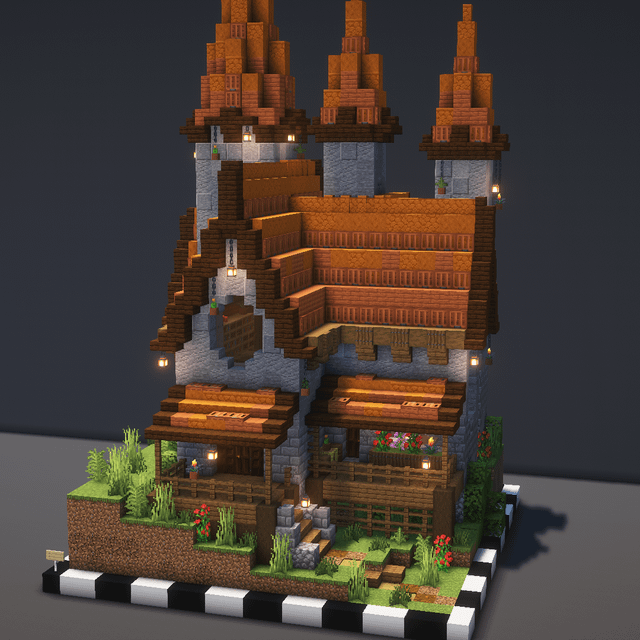 Orange Roof Medieval inspired house. Thoughts? | Daily House #60