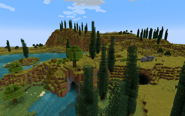 Dry plains biome concept inspired by Mediterranean landscapes