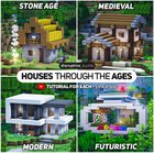 I made 4 houses in 4 different time periods! (tutorial for all 4 - link in comments)