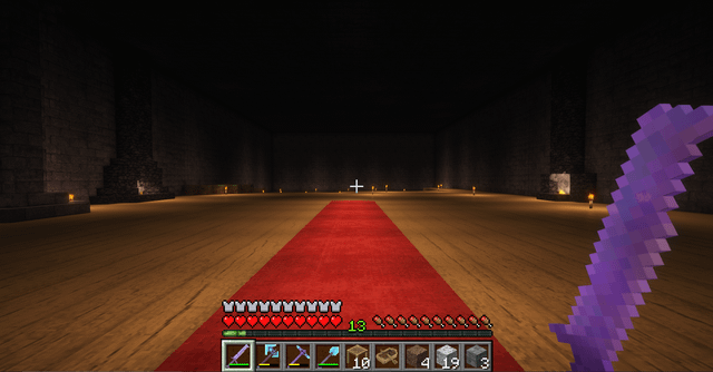 I'm building a huge throne room in my castle's entrance, how can I make it feel less empty but huge at the same time?