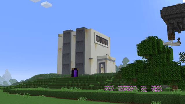 im very proud of this building so i wanted to post it. Inside there's a iron farm and the counter on the side should go up for every iron golem that dies on the farm.