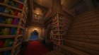 I built a library for my villagers in survival with full interior