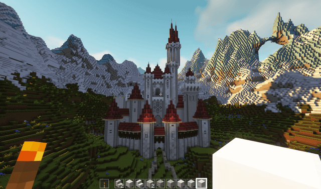 I can't get the thought that my castle looks like it has Santa hats all over it... should I change the color of the roof?