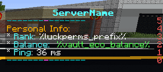 I just made a minecraft server whit my friends and when i try to make Tab for our money to apear at it just says %vault_eco_balance% and also as you can see even the ranks dozent work so if you know how to fix that pls help.