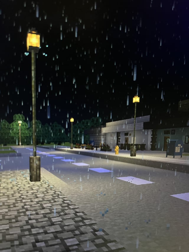 Just finished my shift and it’s raining, should I call a minecraft Uber?