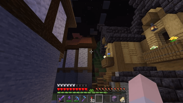 I was playing my survival world and.. I.. Had a good night?