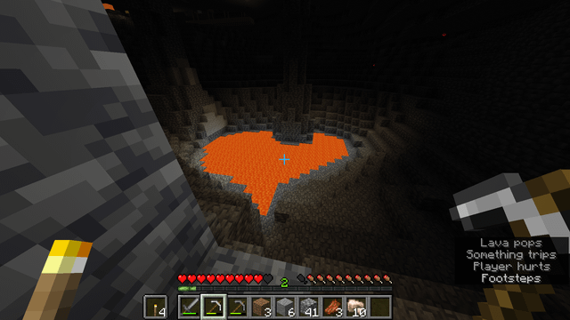 i found this heart shaped lava pond while i was mining :D