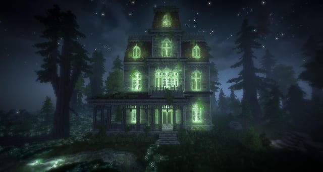 Haunted Minecraft house finally completely done!