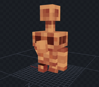 I sadly lost the files for my Copper Golem mob i made a year ago... But luckly i still have some videos of the animations and models i made! :)