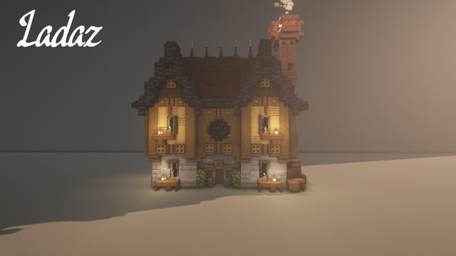 I made this medieval house earlier