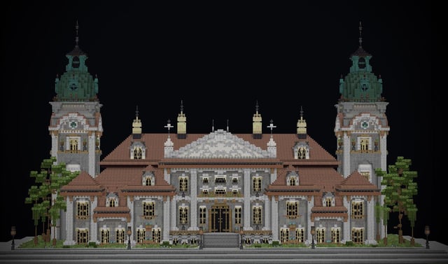 I built a palace in minecraft