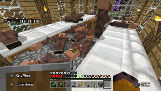 I think Bedrock villagers don't like sleeping on beds