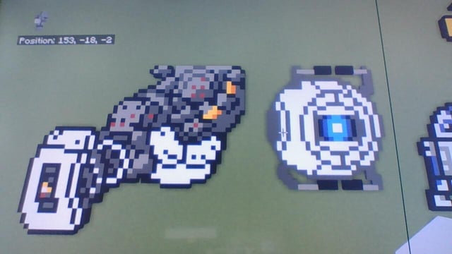 i made two portal characters can you guess who they are? (credit to og art work:AlasterPeach087 here on reddit go check out there art!)