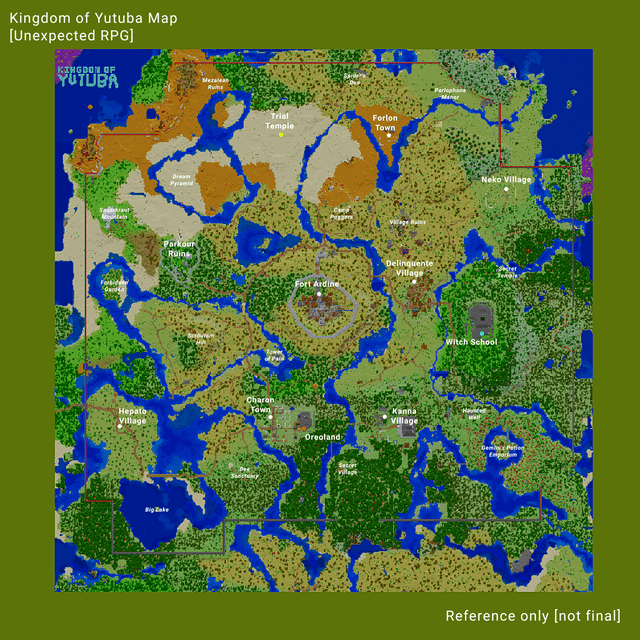 (Draft) Kingdom of Yutuba Map [Unexpected RPG]