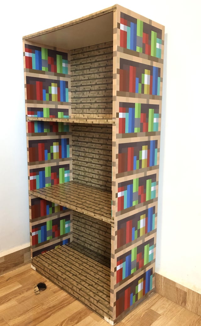 I just create my own minecraft bookshelf